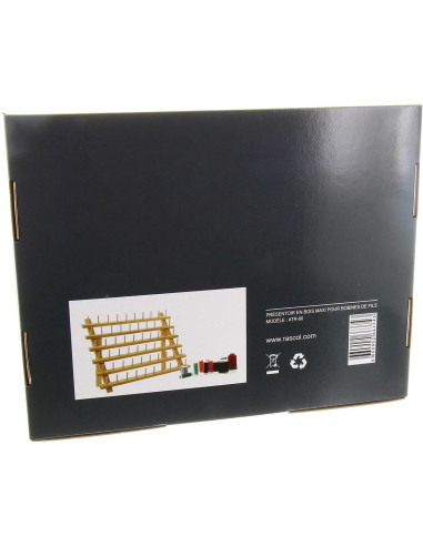 Expositor de madera para 60 carretes de hilo