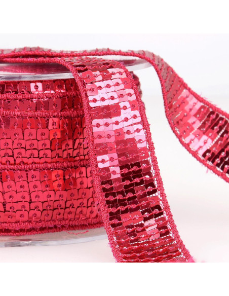 Galón lentejuelas - Fucsia