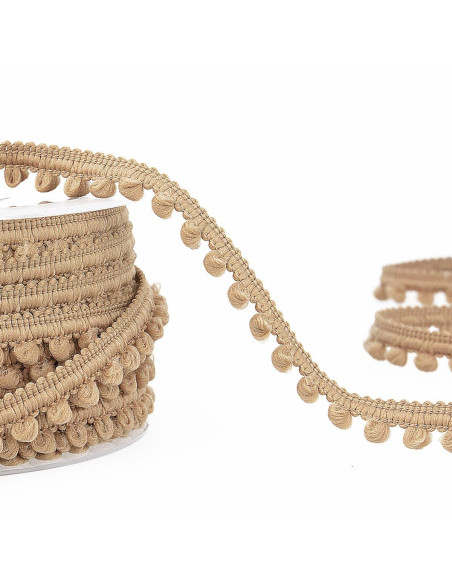Galón mini pompones - Beige