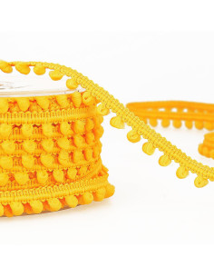 Galón mini pompones - Amarillo