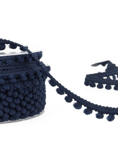 Galón mini pompones - Azul marino