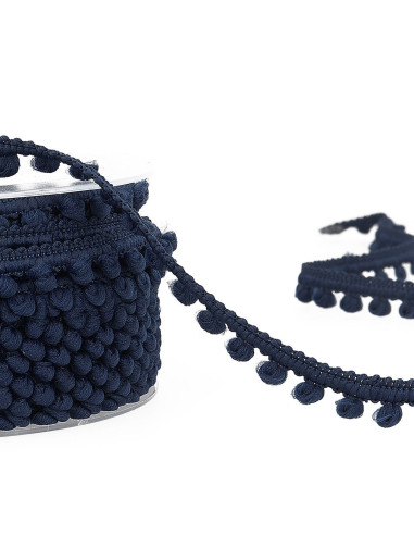 Galón mini pompones - Azul marino