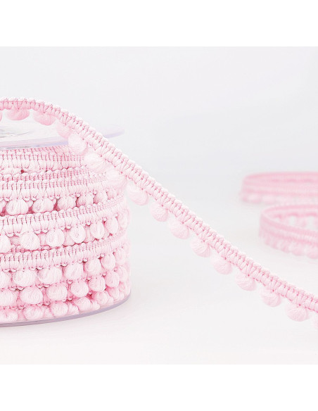 Galón mini pompones - Rosa claro