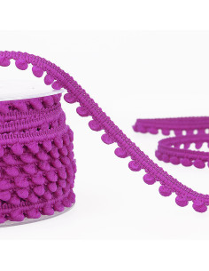 Galón mini pompones - Violeta eléctrico