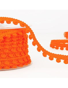 Galón mini pompones - Naranja