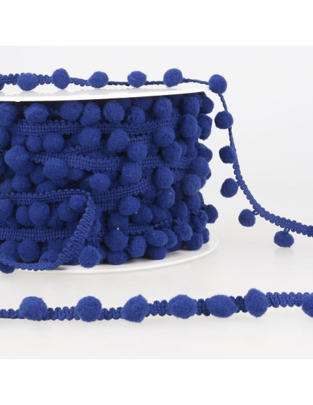 Galón con grandes pompones - Azul oscuro