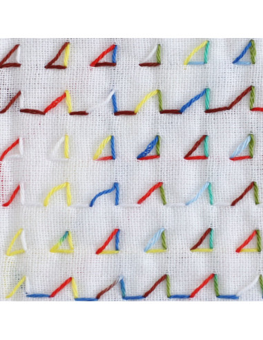 Fil sashiko Daruma Kasuri multicolore 8 couleurs 40 m