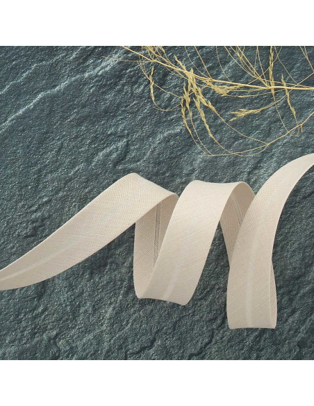 Cinta al bies de policotón - Beige