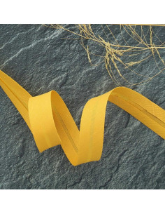 Biais tout textile polycoton - Jaune orangé