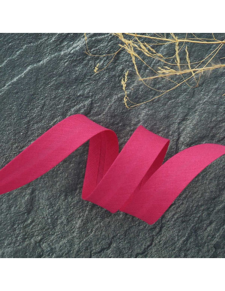Biais tout textile polycoton - Fuchsia