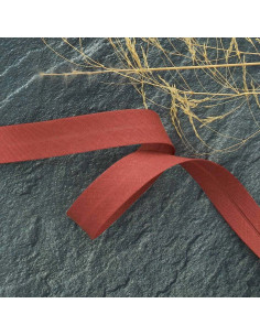 Biais tout textile polycoton - Brique