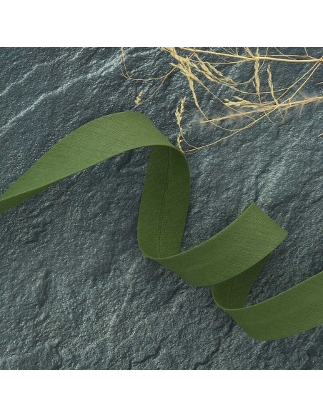 Biais tout textile polycoton - Vert olive
