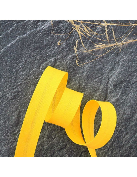 Biais tout textile polycoton - Jaune citron