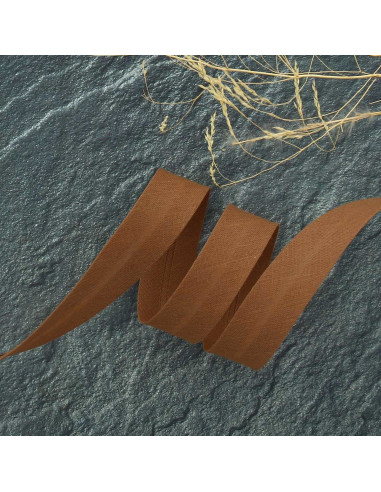 Biais tout textile polycoton - Marron clair