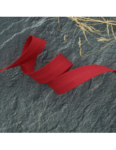 Cinta al bies de policotón - Rojo Garance