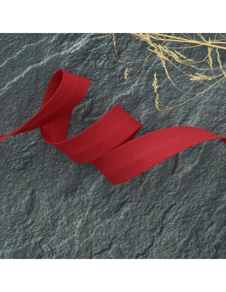 Cinta al bies de policotón - Rojo Garance