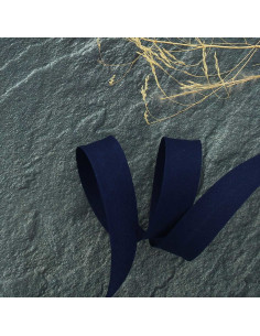 Biais tout textile polycoton - Bleu marine foncé