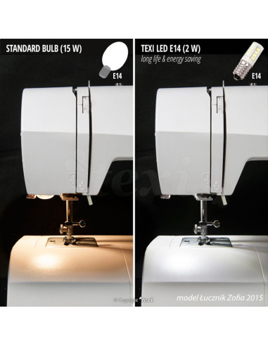 Bombilla LED de rosca para máquina de coser
