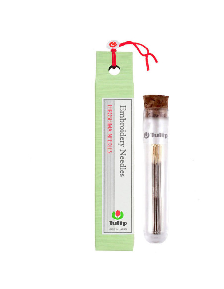 Tubo de 8 agujas de bordar Tulip - N°10