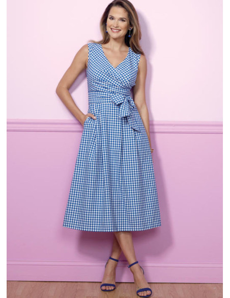 Patrón de vestido y cinturón - Butterick 6446