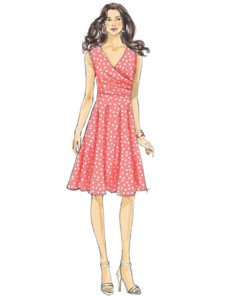 Patrón de vestido y cinturón - Butterick 6446