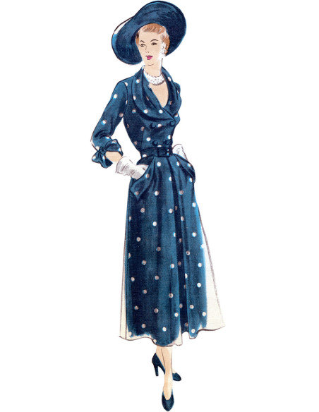 Patrón de blusa, falda y cinturón - Vogue 1863