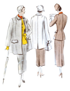 Patrón de sastre y abrigo - Vogue 1932