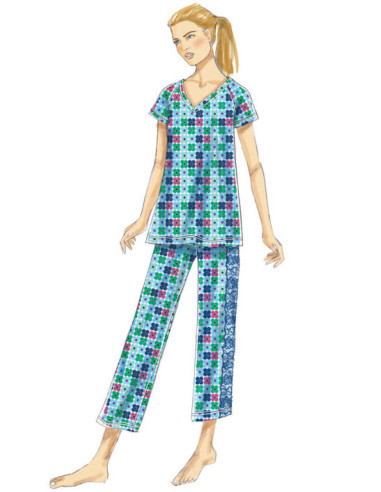 Patrón de bata, blusa, camisón y pantalón - Butterick 6428