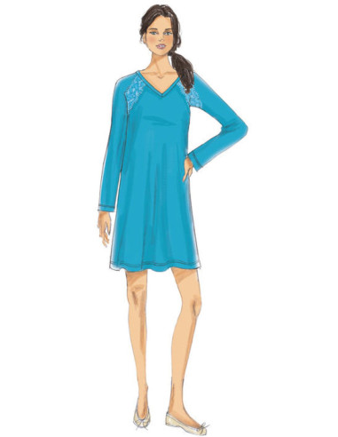 Patrón de bata, blusa, camisón y pantalón - Butterick 6428