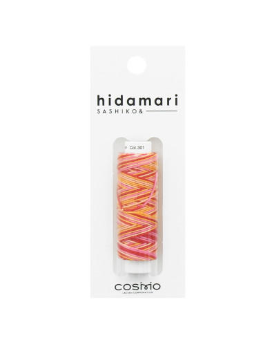 Fil sashiko multicolore hidamari Lecien Cosmo 30 m