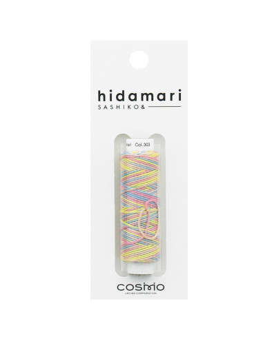Fil sashiko multicolore hidamari Lecien Cosmo 30 m