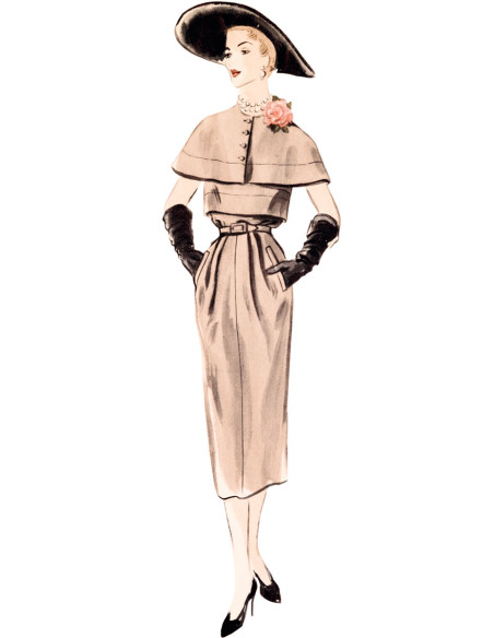 Patrón de vestido vintage - Vogue 1964