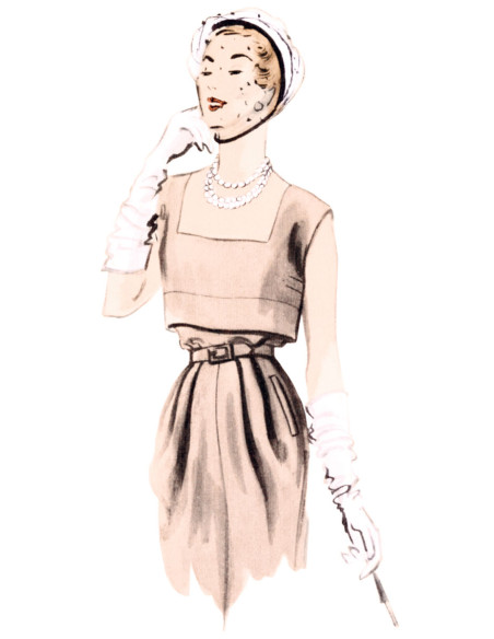 Patron de robe vintage - Vogue 1964
