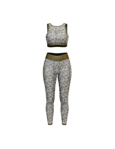 Tejido lycra traje de baño - Sissi gris y oro 2
