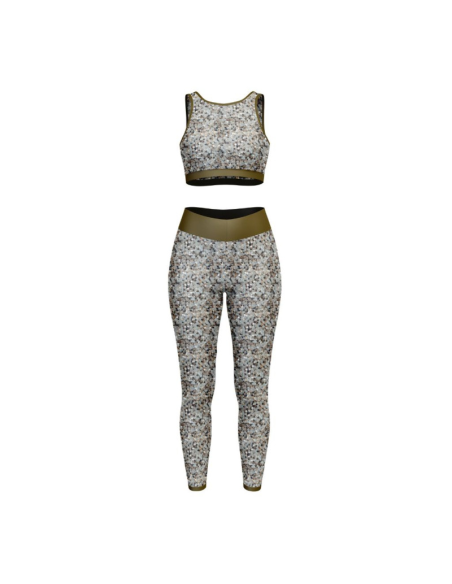 Tejido lycra traje de baño - Sissi gris y dorado