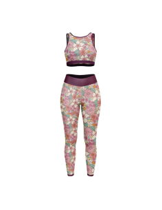 Tejido de lycra para traje de baño - William rosa y verde 2