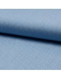 Tejido viscosa chambray plumetis - Azul cielo