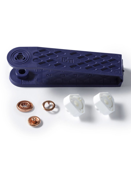 Caja de 10 botones de presión jersey Cobre con herramienta 10 mm