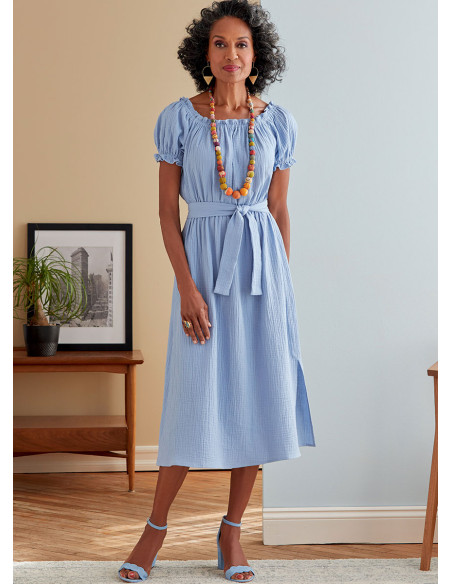 Patron de robe et ceinture - Butterick 6757