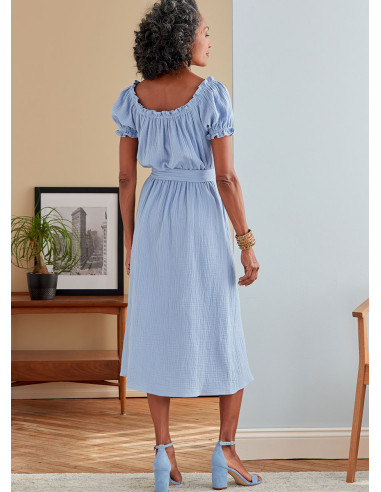 Patron de robe et ceinture - Butterick 6757