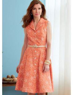 Patrón de vestido, camisa, cinturón y bufanda - Butterick 6843