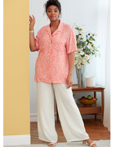 Patrón de camisa - Butterick 6846