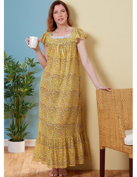 Patrón de blusa, camisón y pantalón corto - Butterick 6883