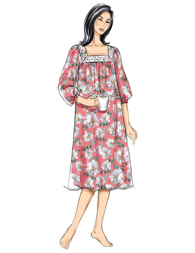 Patrón de blusa, camisón y pantalón corto - Butterick 6883