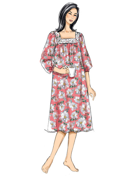Patrón de blusa, camisón y pantalón corto - Butterick 6883