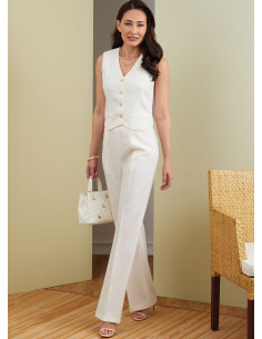 Patrón de chaleco, pantalón y short - Butterick 6901