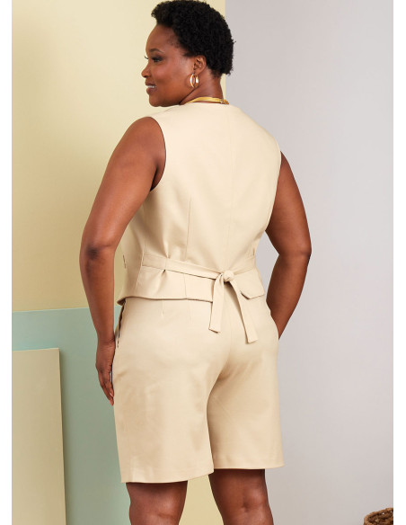 Patrón de chaleco, pantalón y short - Butterick 6902