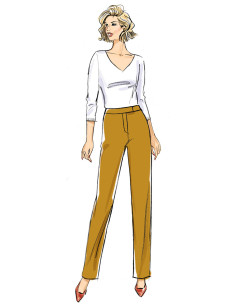 Patrón de pantalón con cinturón - Butterick 6910 2