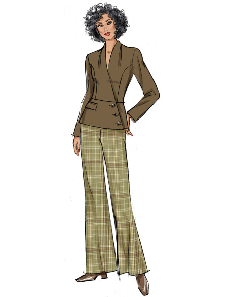 Patrón de chaqueta y pantalón - Butterick 6915