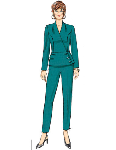 Patrón de chaqueta y pantalón - Butterick 6915